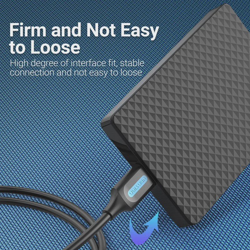 Vention Mini USB 2.0 Kabel - Snelladen & Dataoverdracht voor Camera, MP3, GPS