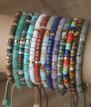 Natuurlijke Blauwe Emperor Steen Kralen Armband - Verstelbaar & Uniek