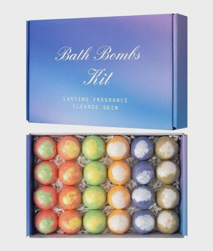 24x Luxe Biologische Bruisballen Set - Natuurlijk, Handgemaakt & Essentiële Oliën voor Ontspanning en Hydratatie