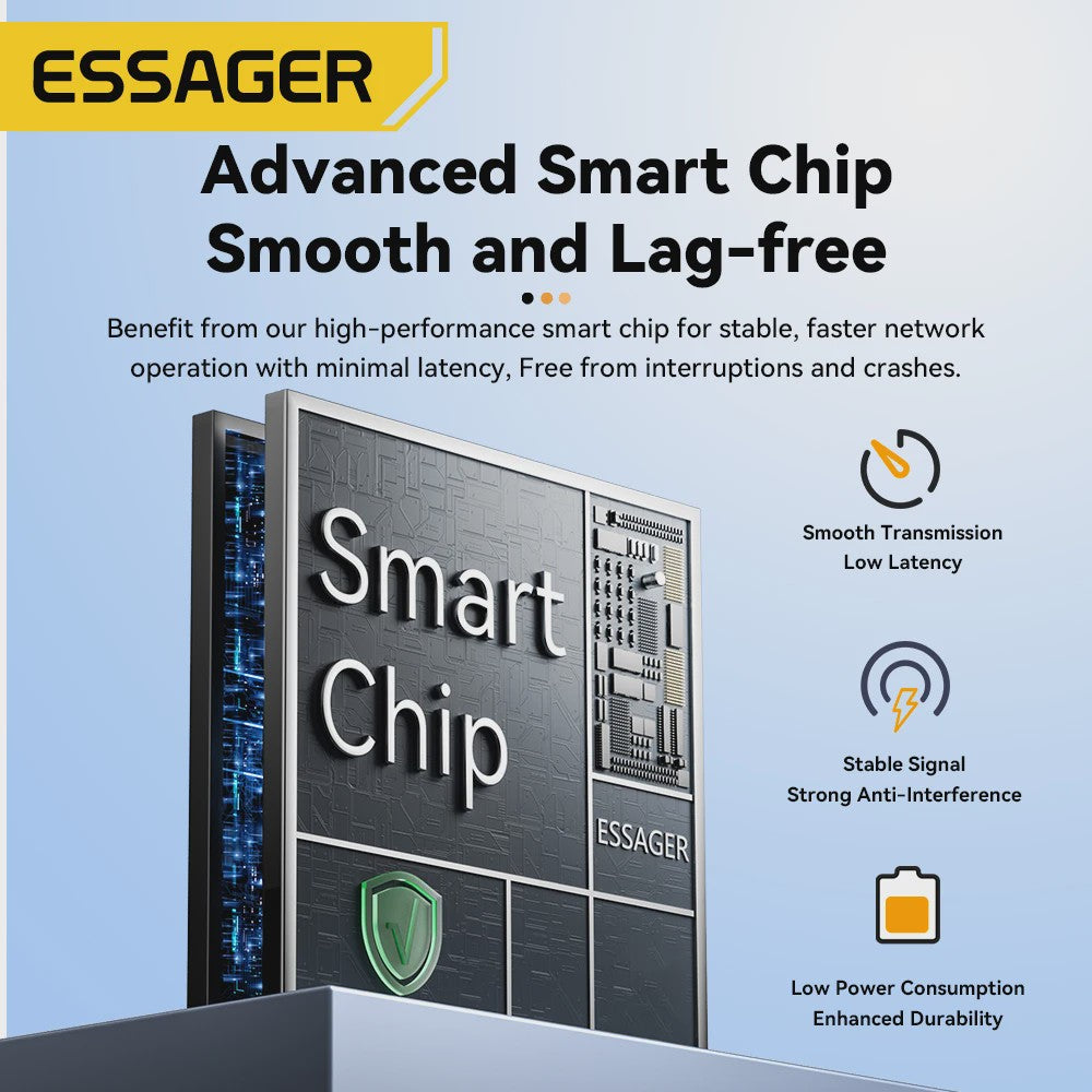 Essager Gigabit Type-C naar Ethernet Adapter 1000Mbps RJ45 Netwerkkaart