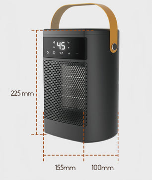 Compacte Keramische Kachel met Thermostaat - Stille Mini Verwarming voor Thuis & Kantoor