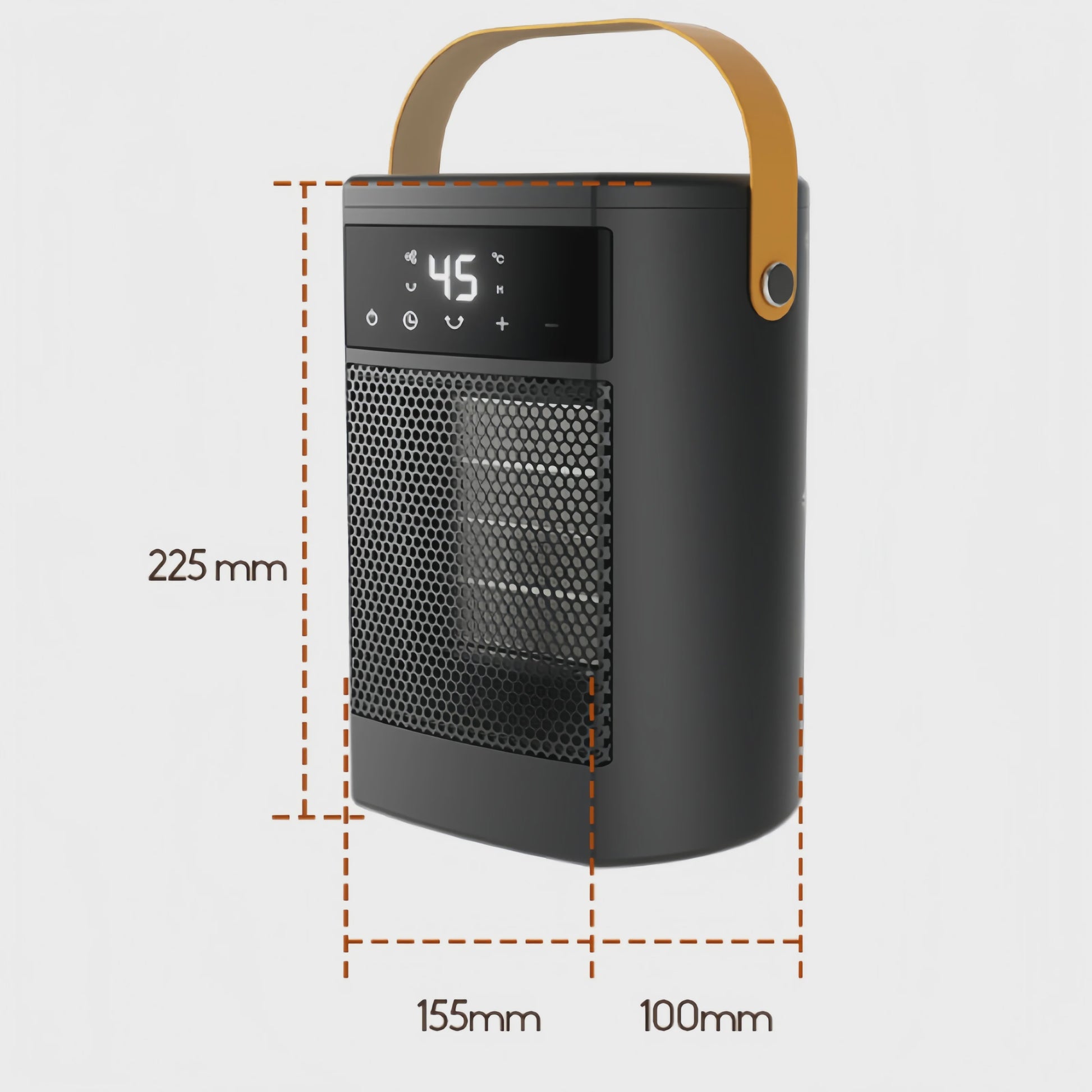 Compacte Keramische Kachel met Thermostaat - Stille Mini Verwarming voor Thuis & Kantoor