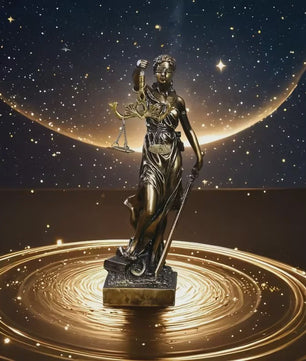 Retro Justitia Beeld - Gerechtigheidssymboliek voor Kantoor en Thuis
