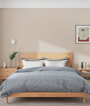 Nordic Stijl Linnen Structuur Behang - Sfeervolle Wanddecoratie voor Woonkamer, Hotel & Restaurant