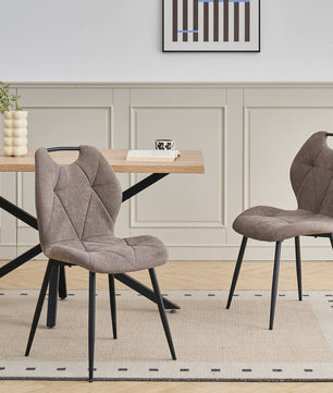 Set Eetkamerstoelen Nordic Stijl - Comfortabel Velvet met Metalen Poten (Per 2, 4 of 6)
