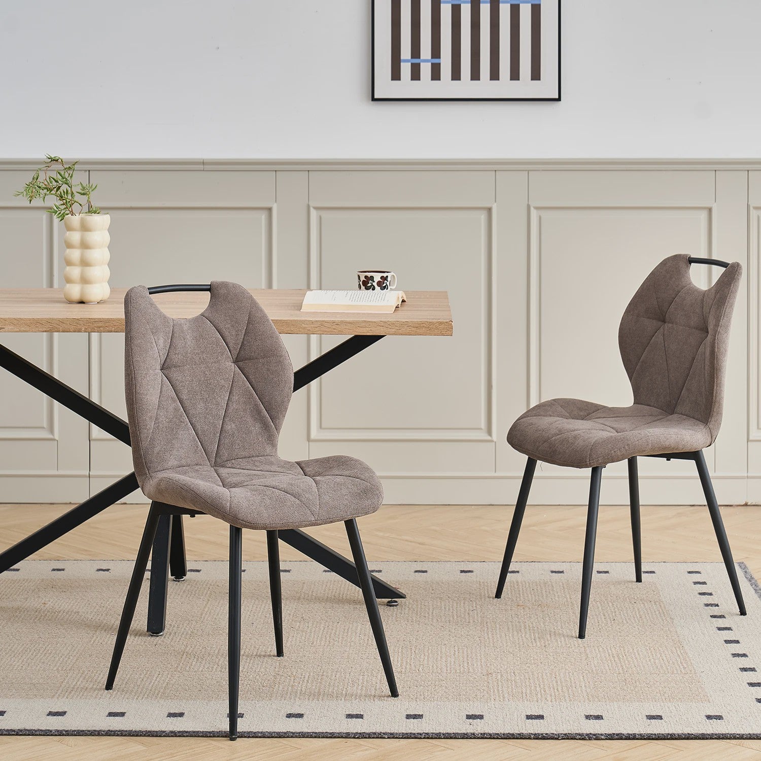Set Eetkamerstoelen Nordic Stijl - Comfortabel Velvet met Metalen Poten (Per 2, 4 of 6)