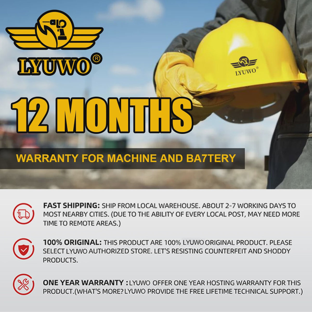 LYUWO Krachtige Brushless Elektrische Sleutel 380NM - Voor Automotive en Zwaar Werk