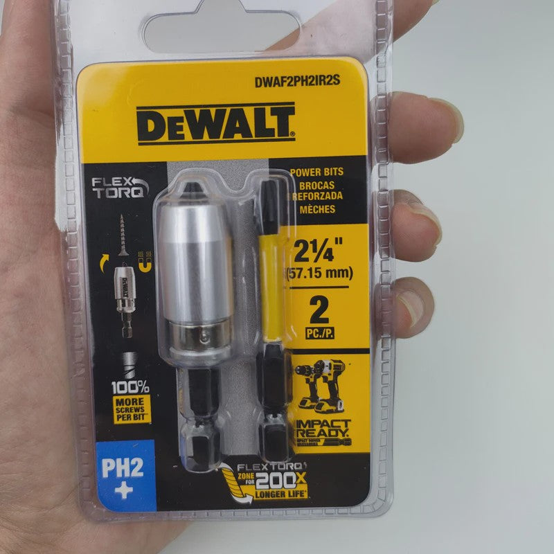 DEWALT FlexTorq PH2 Schroefbit & Magnetische Houder Set (2-delig, 1/4" x 2-1/4")