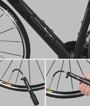 WEST BIKING Mini Fietspomp 100PSI Aluminium - Schrader & Presta Ventiel