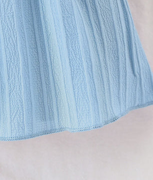 Schattige Zomerjurk Blauw voor Baby Meisjes met Ruches en Strik - 0-3 Jaar