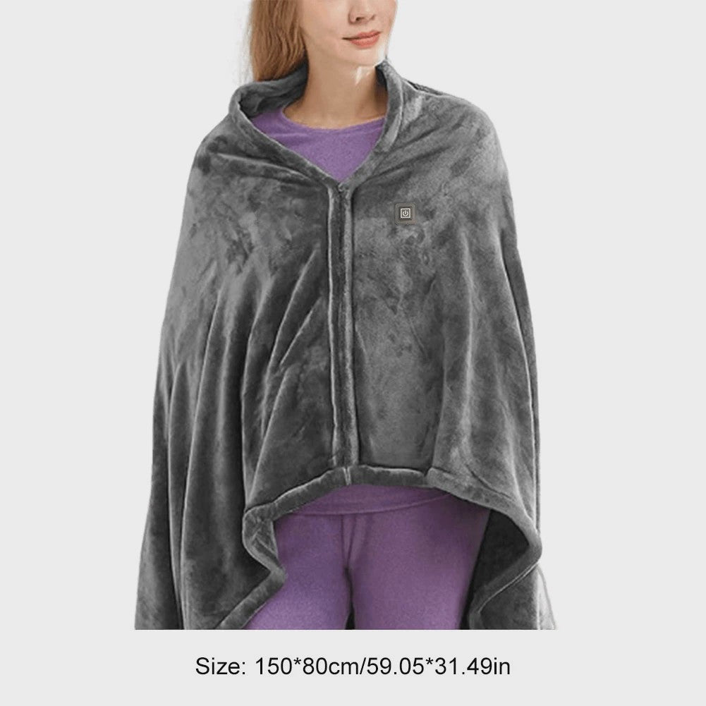 Electric Heating Body Warming Shawl Blanket Outdoor Camping Multifunctional Shawl Heating Blanket USB Charging Washable Leg Cove