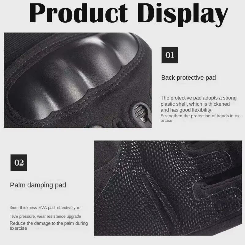 Outdoor Fitness Handschoenen Halve Vinger - Schokbestendig & Ademend voor Sport, Fietsen, Motorrijden