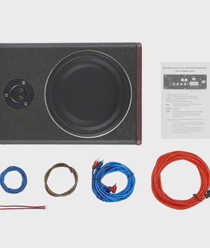 Compacte 8-Inch Auto Subwoofer met Ingebouwde Versterker - Krachtig Geluid Onder de Stoel