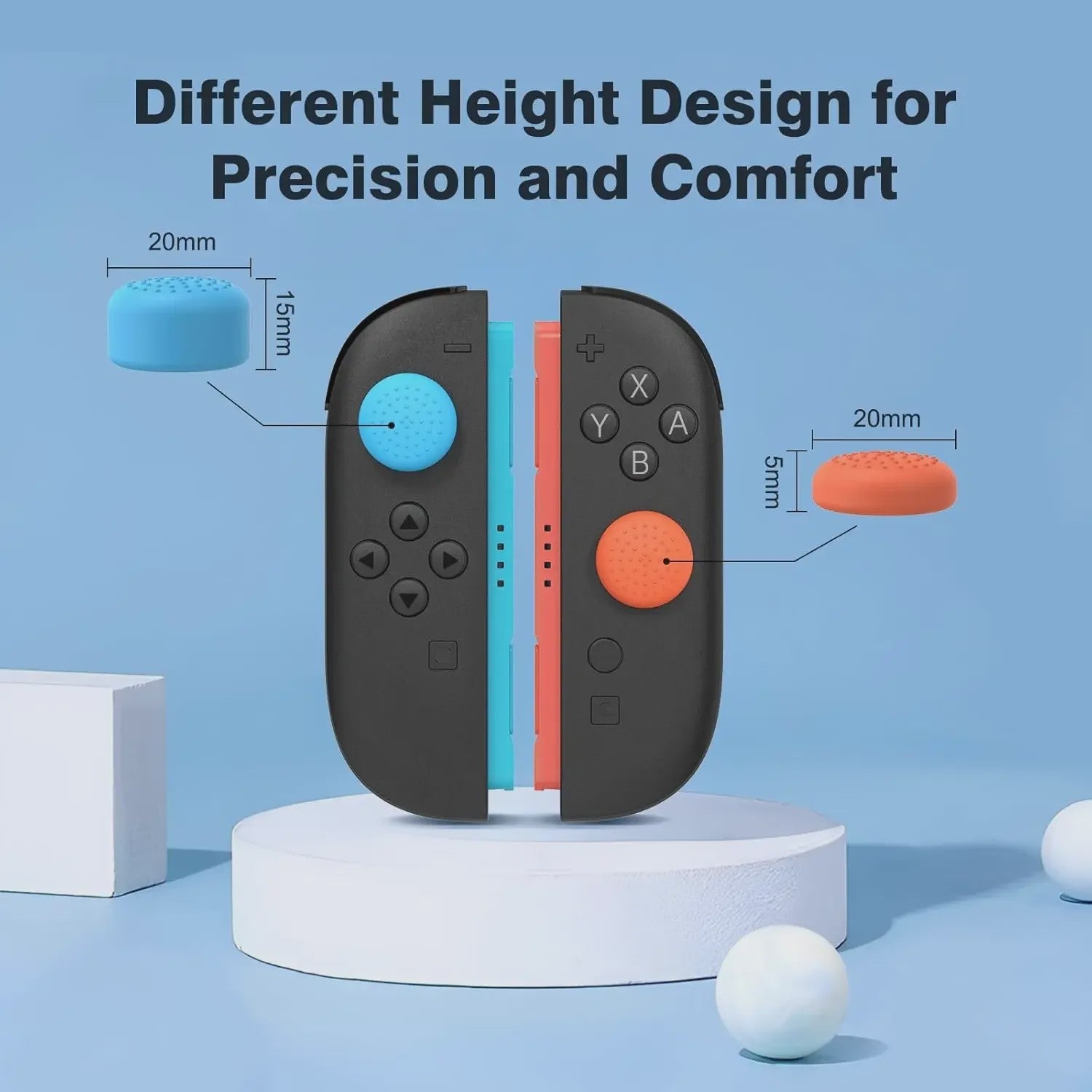 4/8 Stuks Siliconen Thumb Grips Caps voor Nintendo Switch Joy-Con Controllers - Verbeterde Grip en Precisie