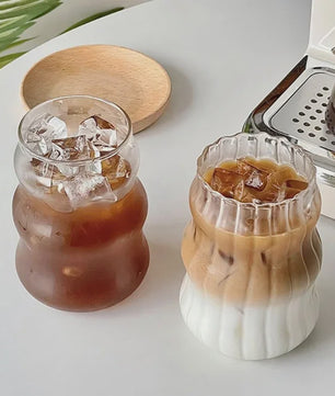 Creatieve Glazen Tumbler - Hittebestendig & Transparant voor Koffie, Sap, Cocktails