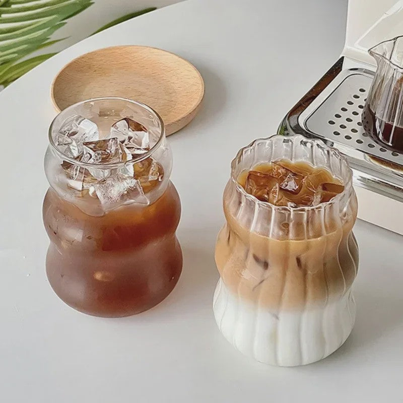 Creatieve Glazen Tumbler - Hittebestendig & Transparant voor Koffie, Sap, Cocktails