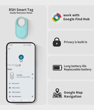 4x RSH Smart Tag Tracker - Vind Je Spullen Terug met Google Find My
