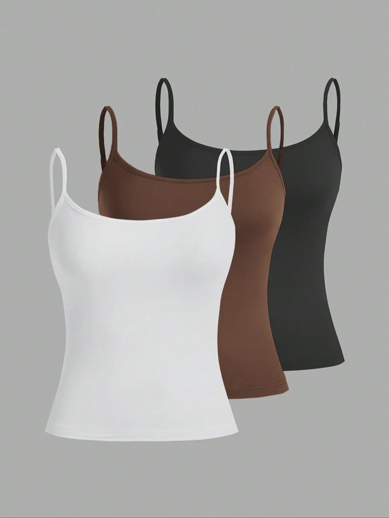 Set van 3 Basic Camisoles met Verstelbare Bandjes - Zomer Essential