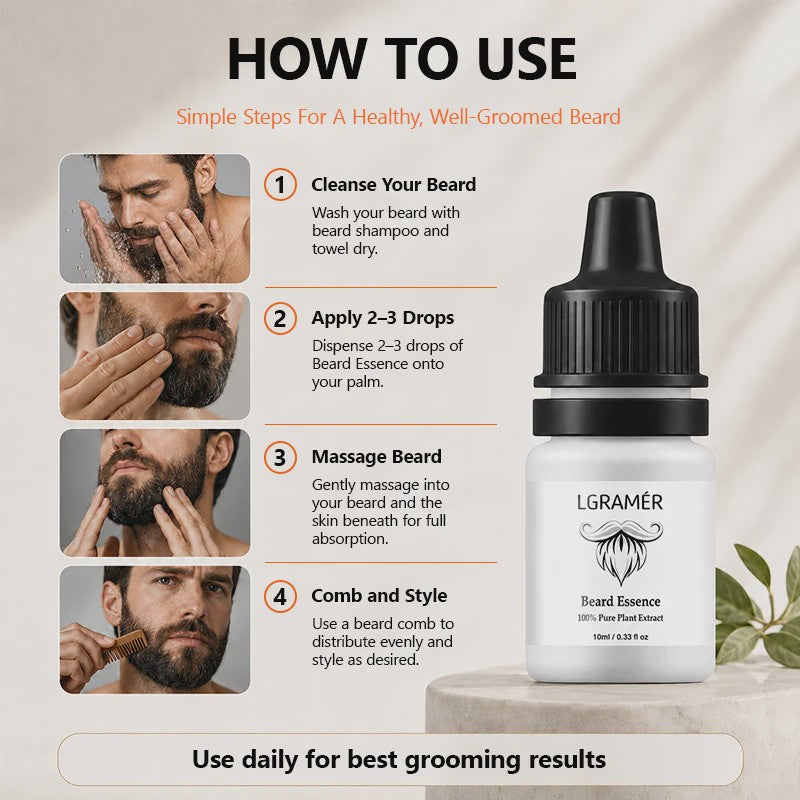 Baardgroei Serum: Voedt, Versterkt & Bevordert Volle Baardgroei