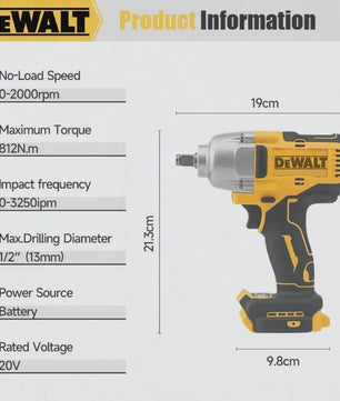 Dewalt DCF892 Slagmoersleutel 20V Brushless Accu - Krachtig en Draadloos
