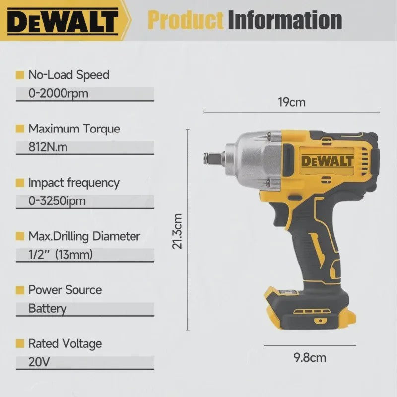Dewalt DCF892 Slagmoersleutel 20V Brushless Accu - Krachtig en Draadloos