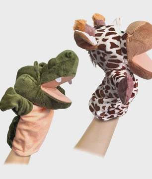 Zachte Pluche Handpoppen - Educatief Speelgoed voor Baby's en Kinderen (Diverse Dieren)