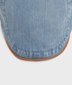 Vintage Denim Newsboy Pet voor Dames en Heren - Casual Platte Vizier Pet, Verstelbaar