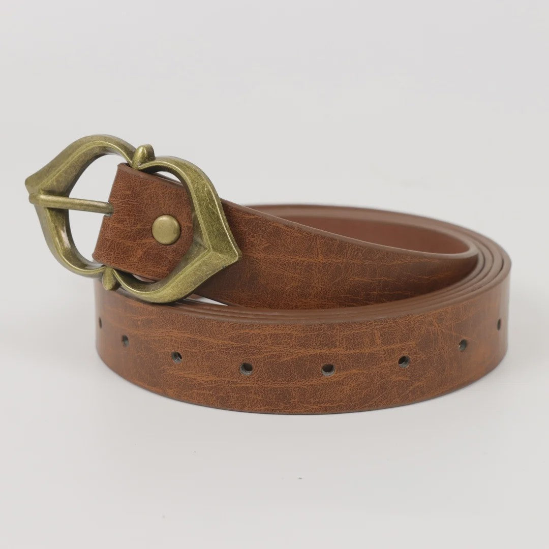 Middeleeuwse Dubbele Zwaardholster Riem - Vintage PU Leer voor LARP, Cosplay & Halloween