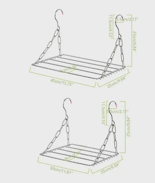 Opvouwbaar Balkon Droogrek voor Schoenen en Kleding - RVS
