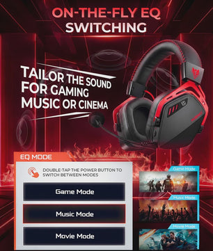 NUBWO HG08 Draadloze Gaming Headset - 7.1 Surround Sound, Lage Latentie, Multiplatform