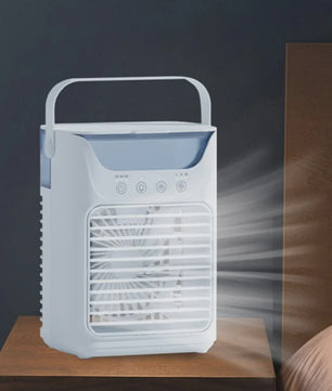 Draagbare Mini Airco Ventilator met Verneveling - USB Oplaadbaar, 650ml Tank, 3 Snelheden, Stil, Koeler voor Thuis & Kantoor