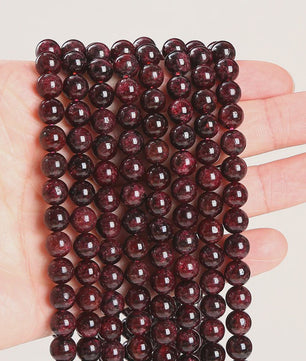 Natuurlijke Donkerrode Granaat Kralen Rond - 4-10mm - Sieraden Maken DIY Ketting Armband