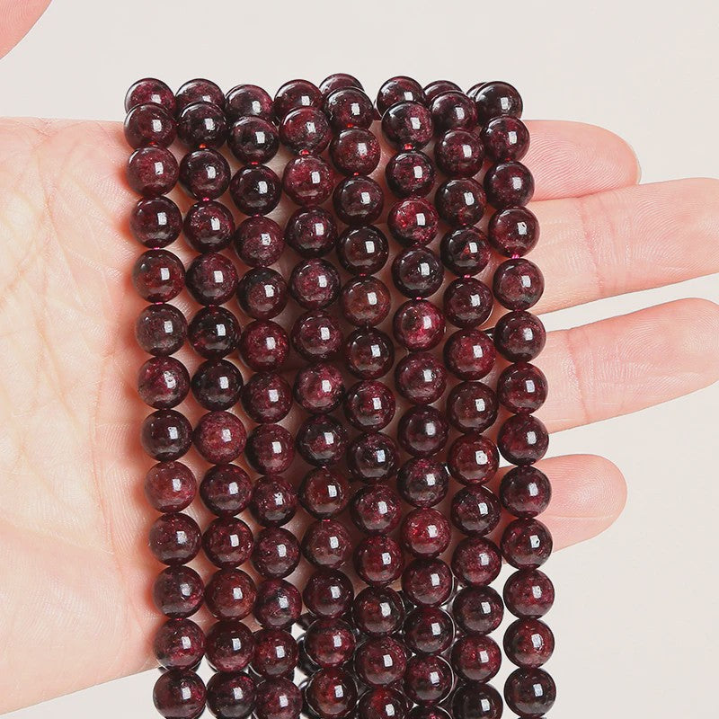 Natuurlijke Donkerrode Granaat Kralen Rond - 4-10mm - Sieraden Maken DIY Ketting Armband