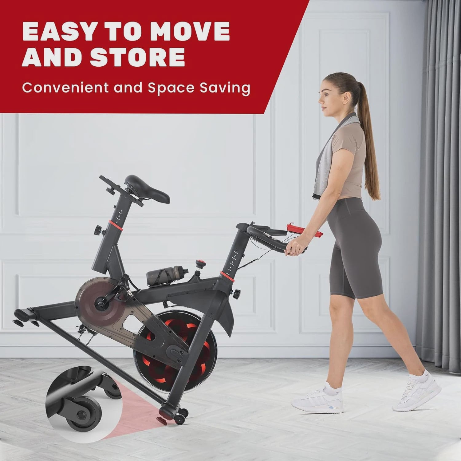 Stationaire Hometrainer met Magneetrem & 10kg Vliegwiel - LCD Display