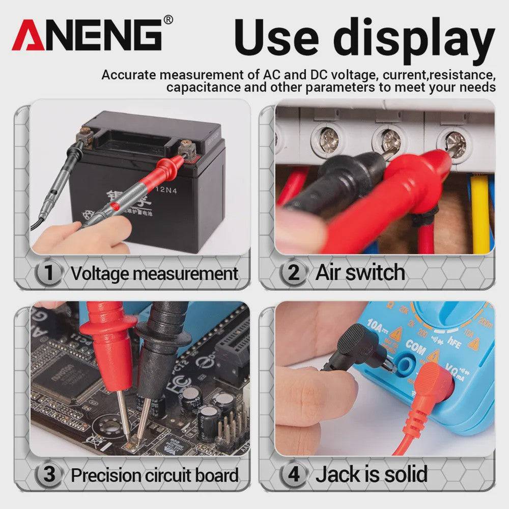 ANENG PT840 Universele Multimeter Testkabels - 1000V/10A Meetpennen Kit
