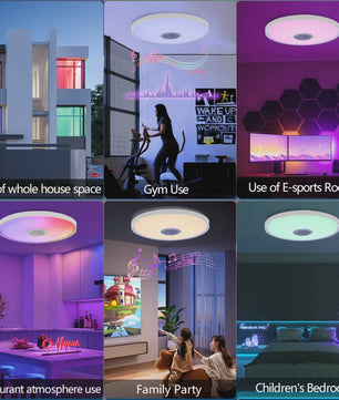 Slimme LED Plafondlamp met RGB, Muziek & Speaker - App & Afstandsbediening