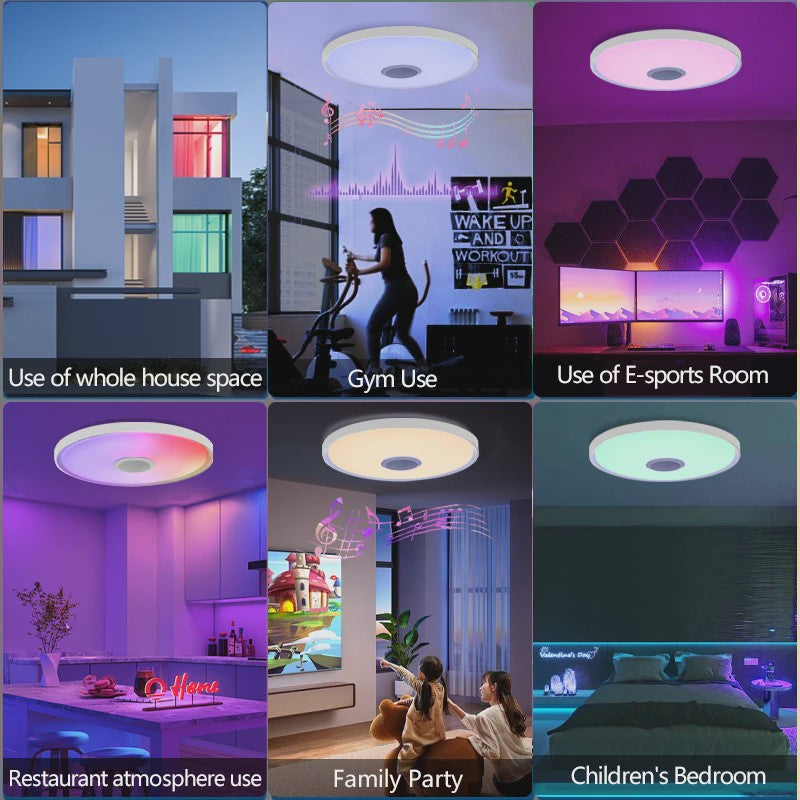 Slimme LED Plafondlamp met RGB, Muziek & Speaker - App & Afstandsbediening