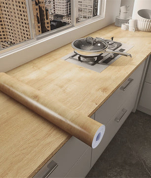 Waterdicht Vinyl Houtnerf Behang 55cm - Zelfklevend Decoratie voor Meubels