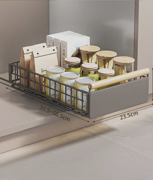 Uitschuifbare Keukenlade Organizer - Telescopische Kastlade met Handvat - Geen Boren Nodig - Onder Spoelbak Opbergrek