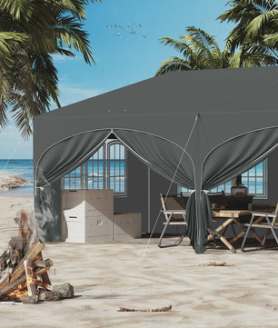 Pop-Up Partytent 3x6m - Verstelbaar, Waterdicht Paviljoen met 6 Zijwanden voor Tuin & Outdoor