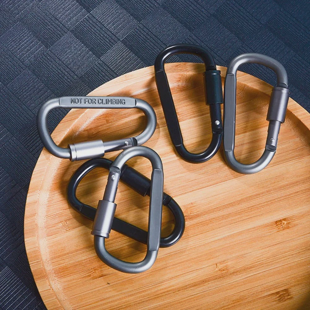 Set van 4-6 Aluminium Karabiners - Veelzijdige Clips voor Sleutels, Camping en Outdoor