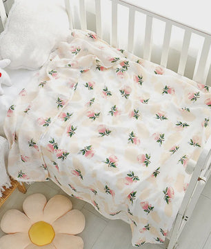 Dubbellaags Bamboe Katoen Muslin Baby Dekentje - Ademend en Multifunctioneel