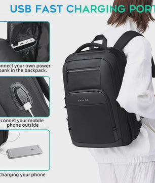 BANGE Waterdichte Laptop Rugzak 15.6 inch met USB Laadpoort - Multifunctioneel voor Reizen, School & Werk
