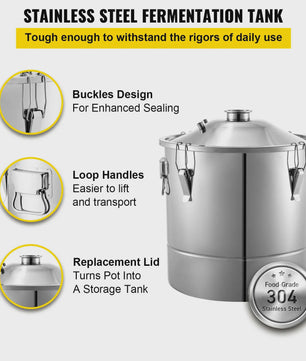 RVS Alcohol Distilleerder 20L-70L - Brouwen, Wijn & Moonshine Kit