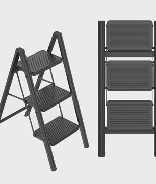 Opvouwbare Steekladder met Optionele Handgreep - 2/3/4 Treden, 250kg Belastbaar