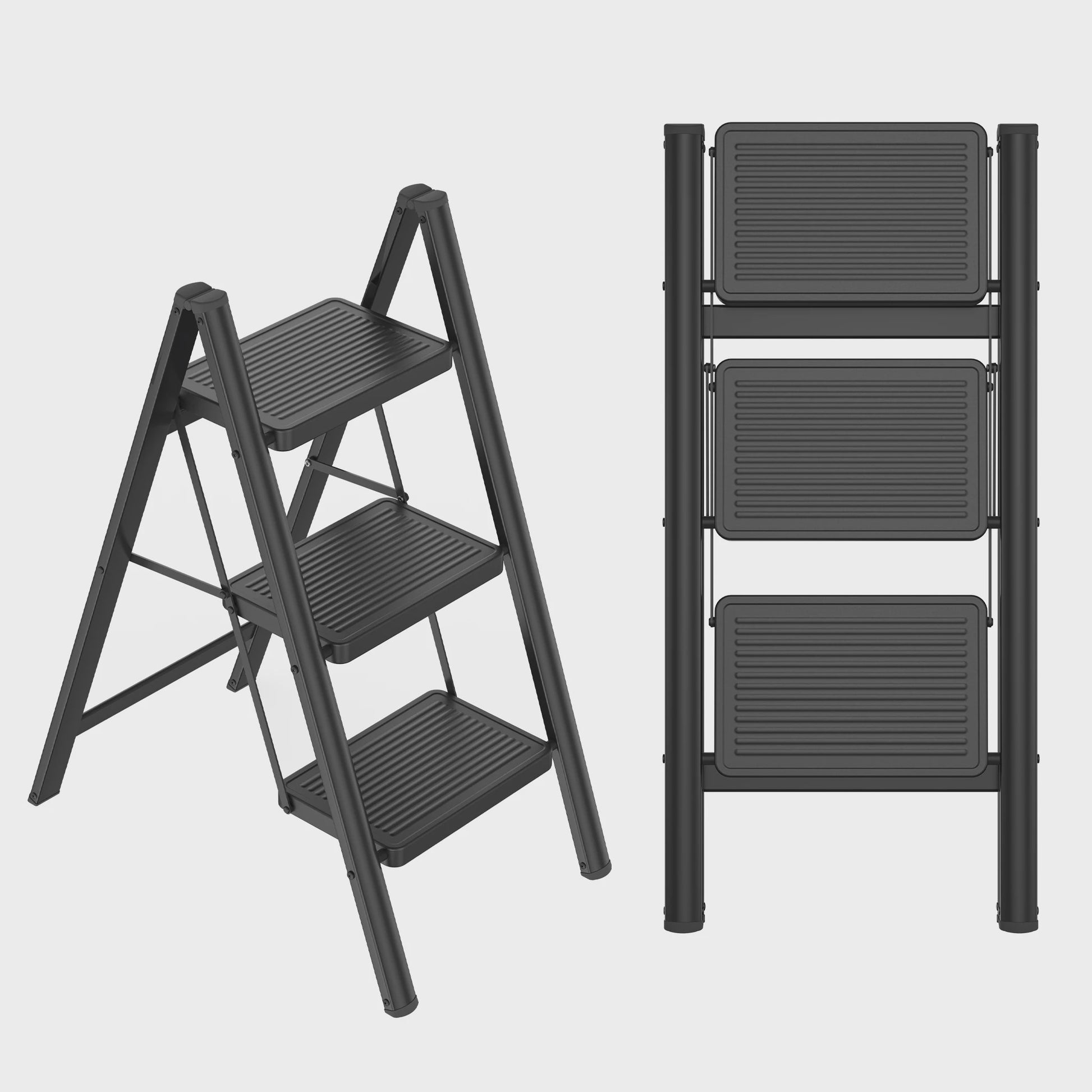 Opvouwbare Steekladder met Optionele Handgreep - 2/3/4 Treden, 250kg Belastbaar
