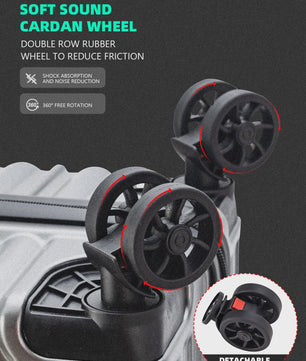 Robuuste 28-inch Trolley Koffer met Wachtwoordslot en 360° Wielen - Ideaal voor Studenten