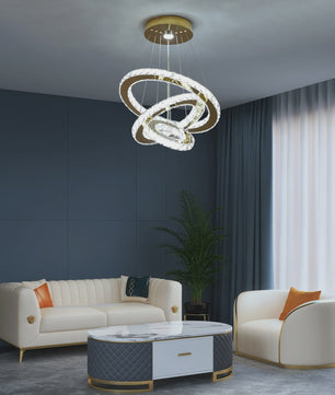 Luxe Kristallen Kroonluchter LED - Plafondlamp voor Woonkamer, Hal & Eetkamer