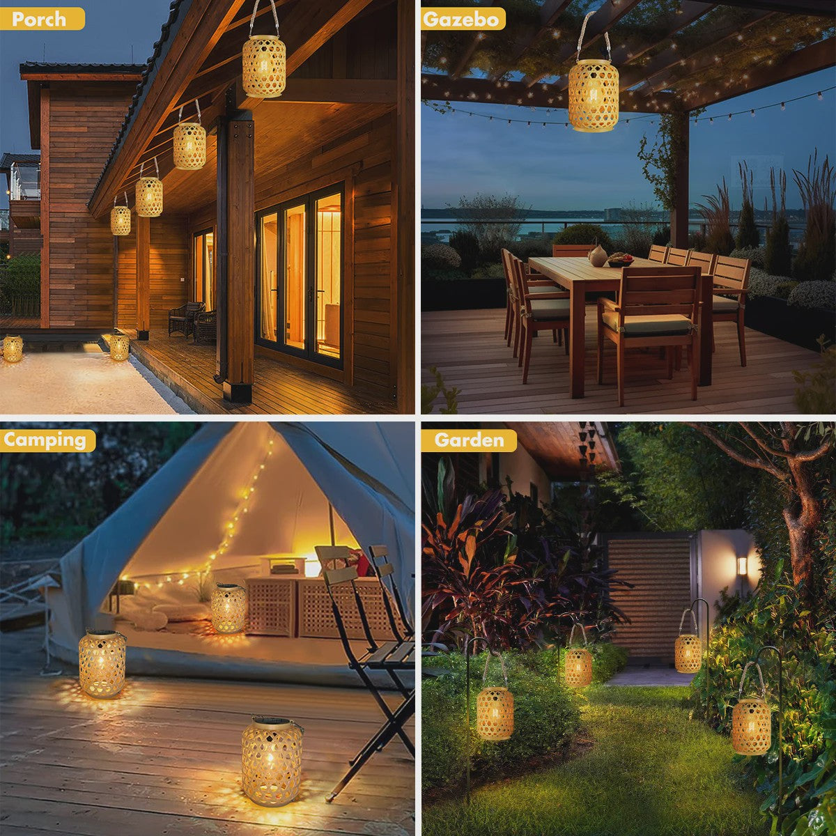 Sfeervolle Rattan Solar Lantaarn voor Buiten - Waterdicht & Decoratief