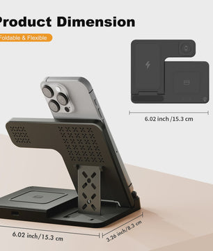 3-in-1 Magnetische Draadloze Oplaadstation met Snellaadfunctie